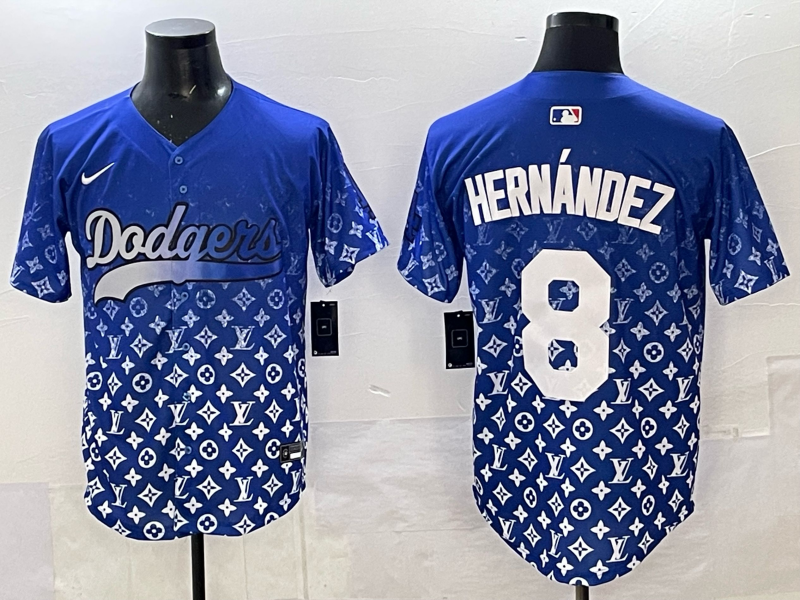 Men's Los Angeles Dodgers Enrique Hernandez #8 Royal Alternate Player Jersey