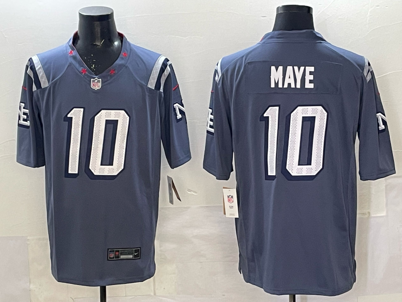 Men's New England Patriots Drake Maye #10 Storm Blue 2025 Rivalries Collection Limited Jersey