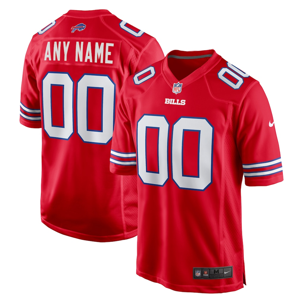 Men's Buffalo Bills Red Alternate Custom Game Jersey