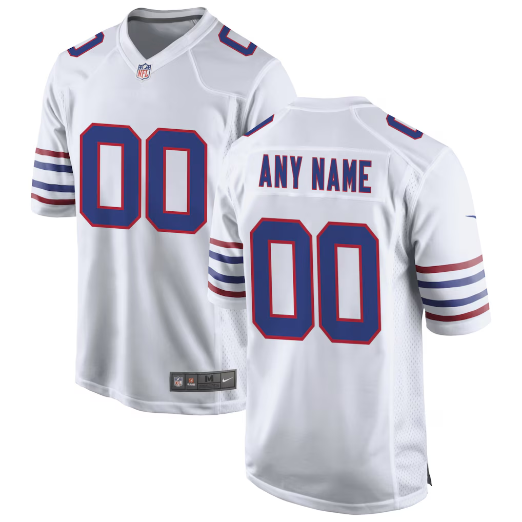 Men's Buffalo Bills White Alternate Custom Game Jersey