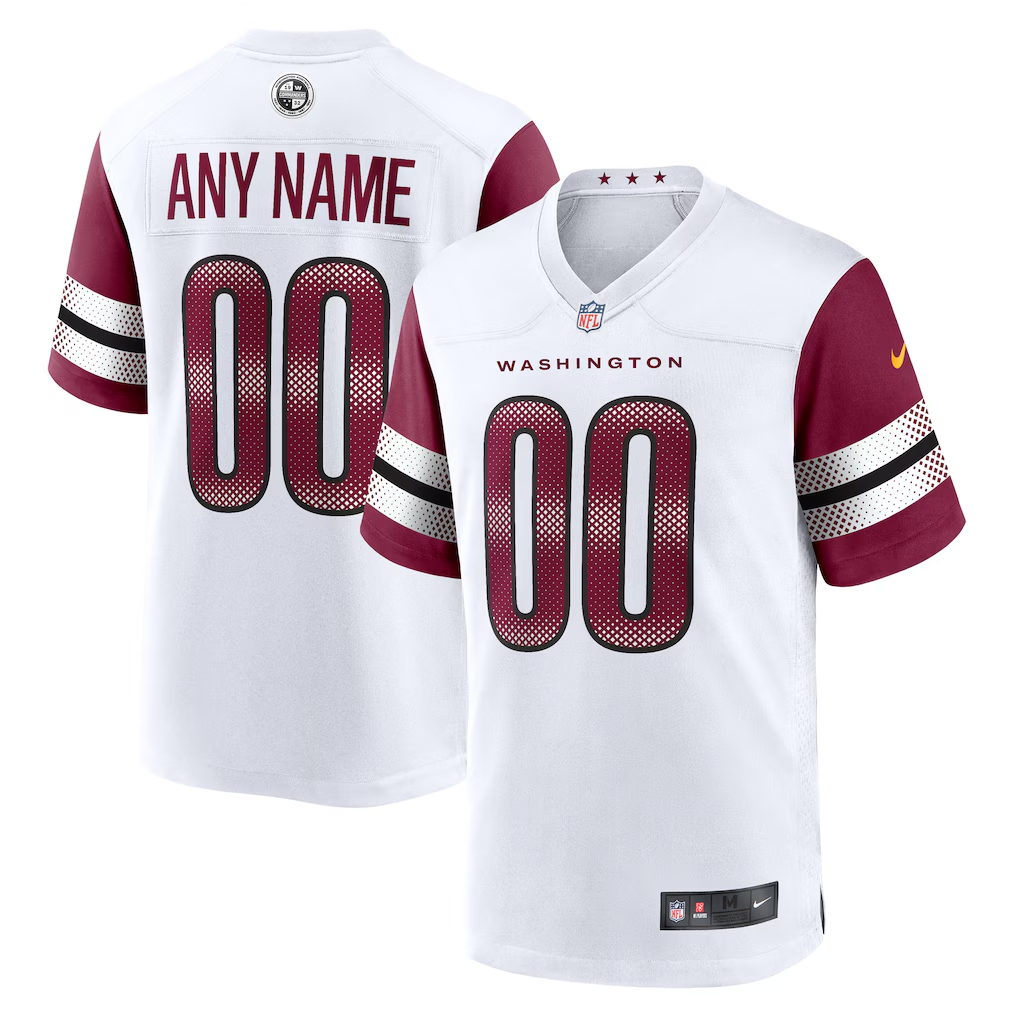 Men's Washington Commanders White Game Custom Player Jersey