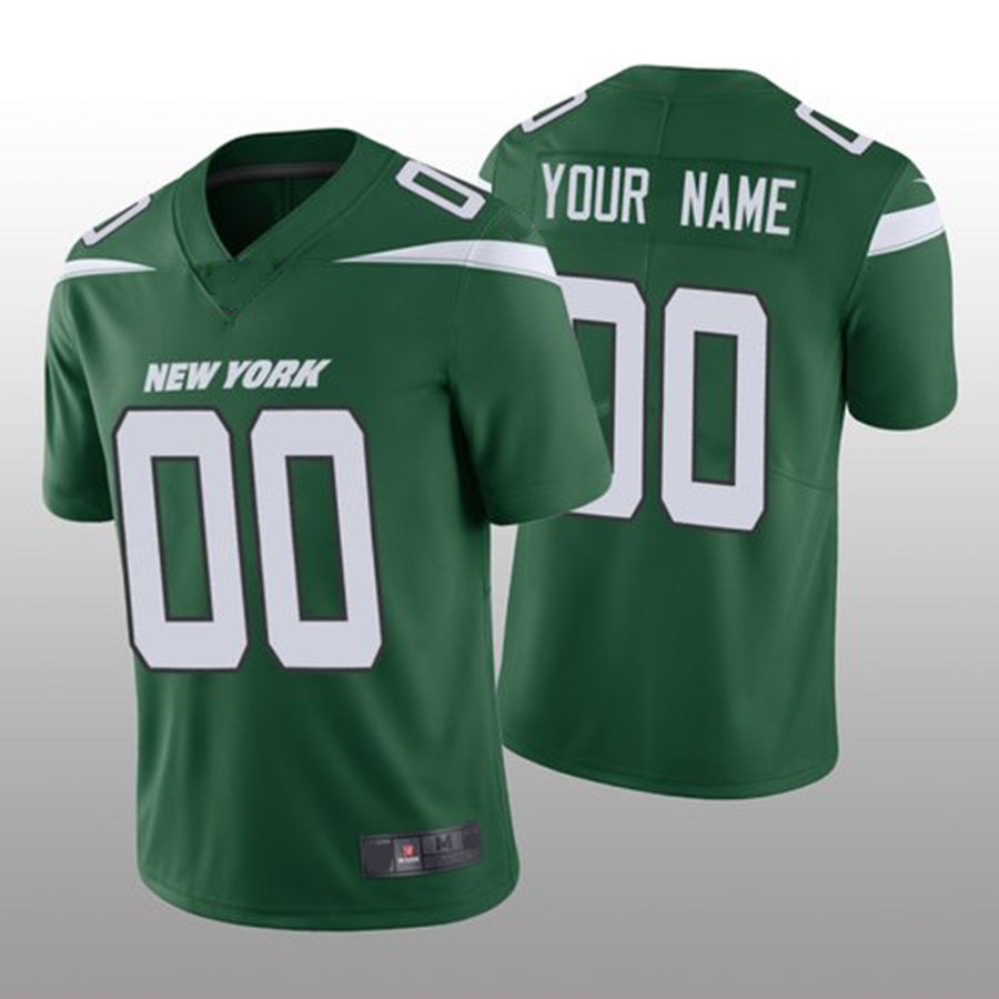 Men's New York Jets Green Custom Game Jersey