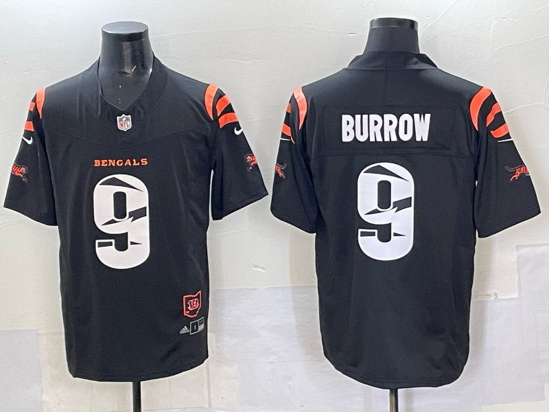 Men's Cincinnati Bengals Joe Burrow #9 Black Vapor F.U.S.E. Limited Jersey