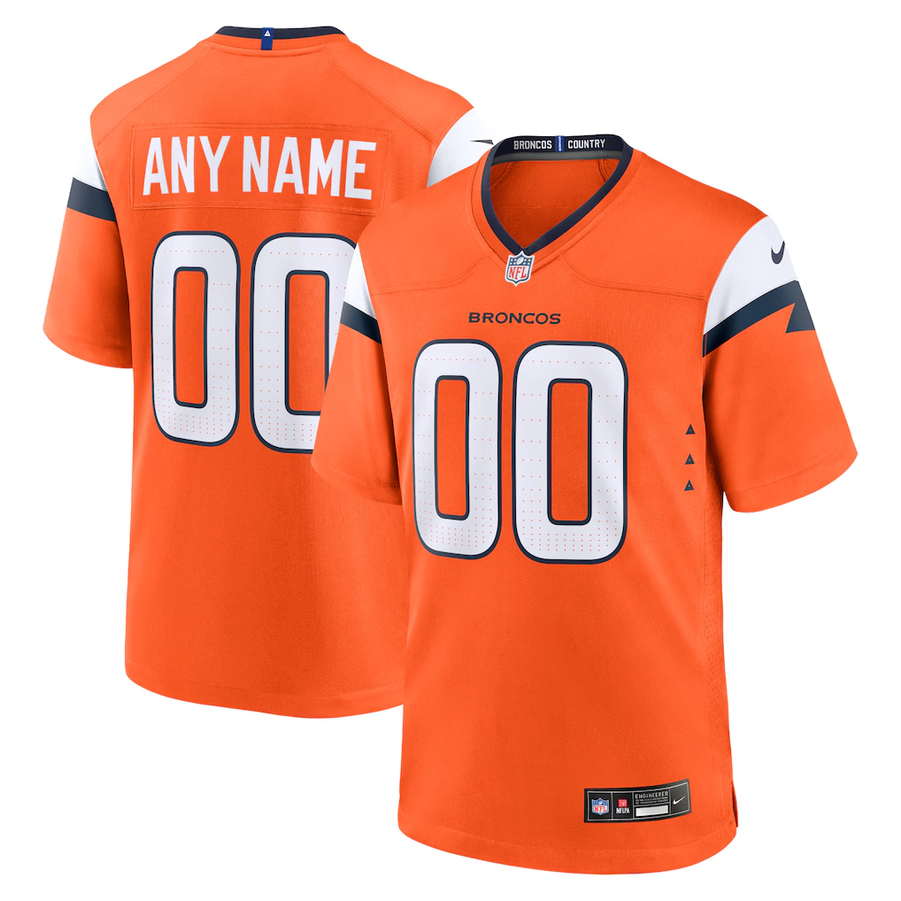 Men's Denver Broncos Orange Mile High Collection Custom Game Jersey