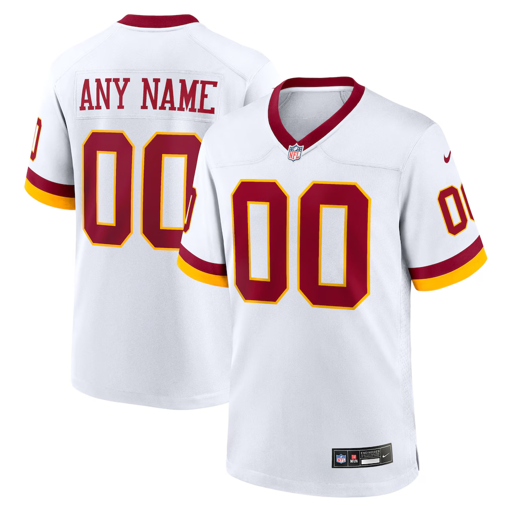 Men's Washington Commanders White Game Super Bowl Era Custom Jersey