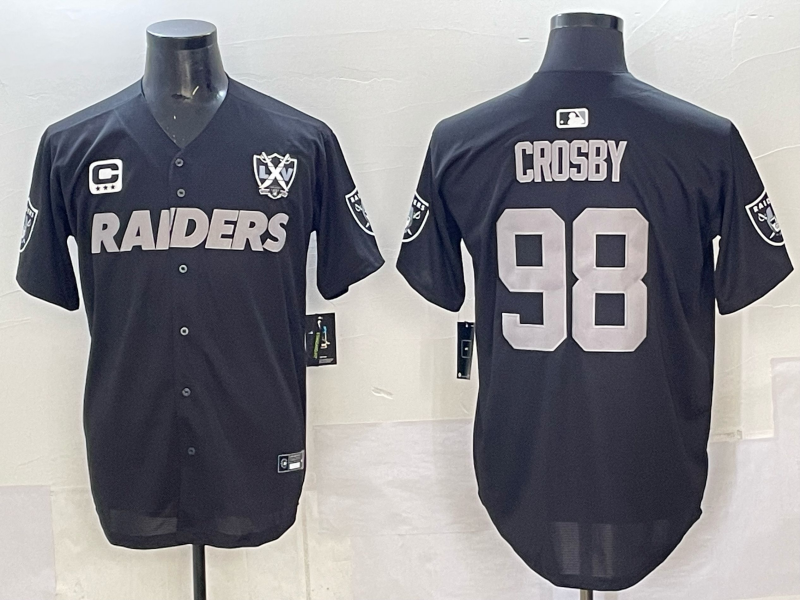 Men's Las Vegas Raiders Maxx Crosby #98 Black Team Player Jersey
