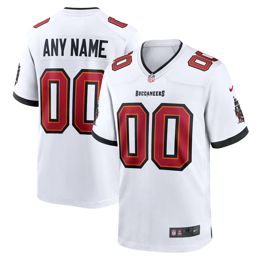 Men's Tampa Bay Buccaneers White Custom Game Jersey