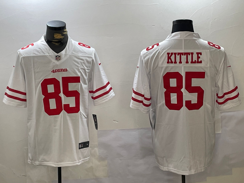 Men's San Francisco 49ers George Kittle #85 White Game Jersey
