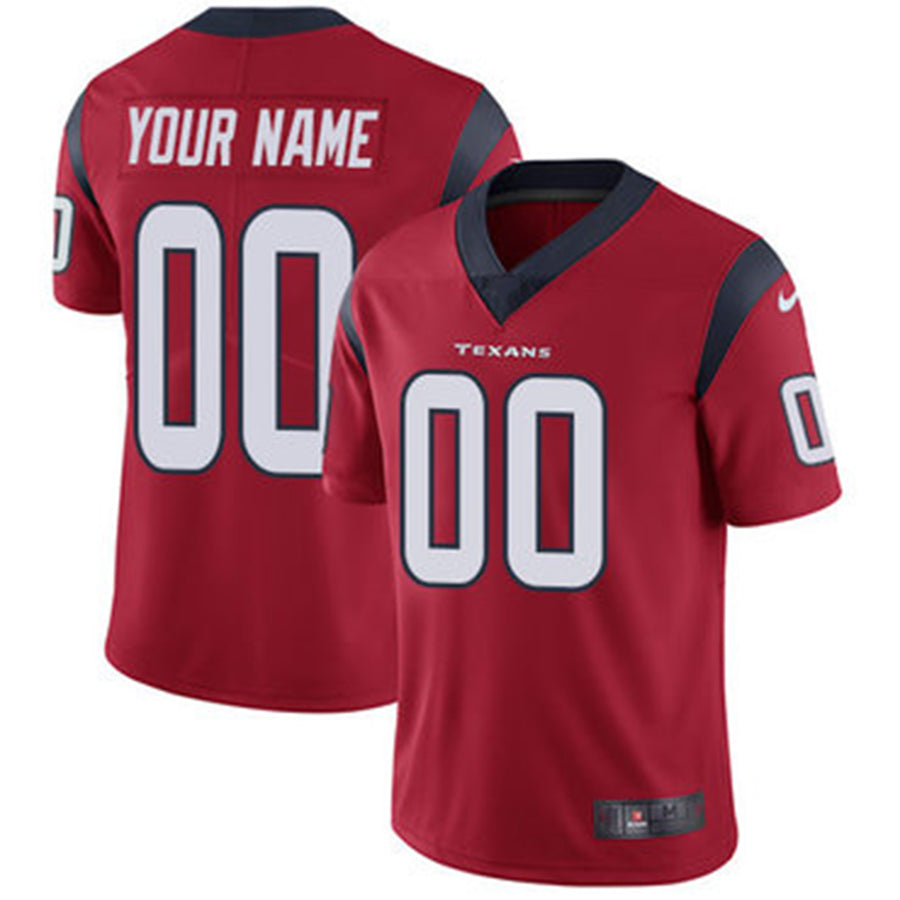 Men's Houston Texans Red Custom Game Jersey