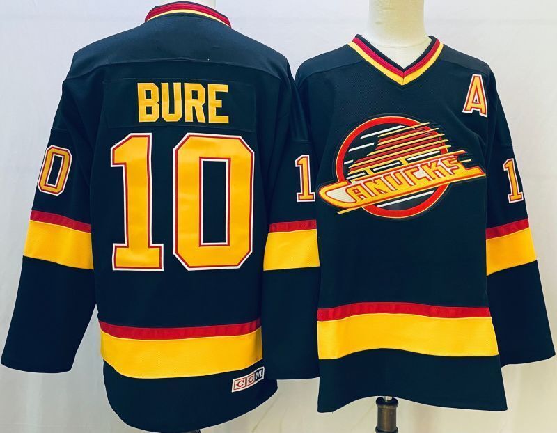 Men's Vancouver Canucks Pavel Bure #10 Fanatics Black Alternate Premium Jersey
