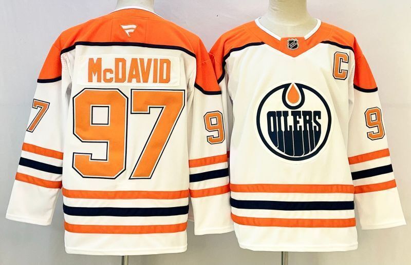 Men's Edmonton Oilers Connor McDavid #97 Fanatics White Player Jersey