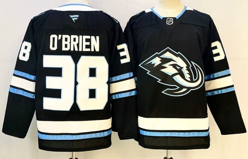 Men's Utah Mammoth Liam O'Brien #38 Fanatics Black Player Jersey