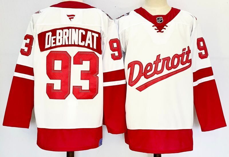 Men's Detroit Red Wings Alex DeBrincat #93 Fanatics White Player Game Jersey