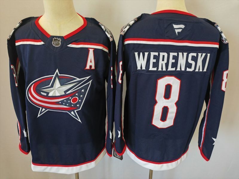 Men's Columbus Blue Jackets Zach Werenski #8 Fanatics Navy Player Jersey