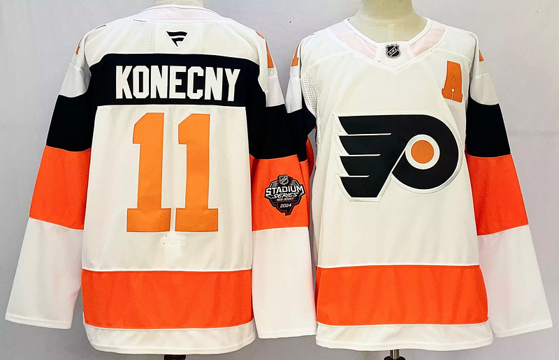 Men's Philadelphia Flyers Travis Konecny #11 Fanatics White Player Jersey