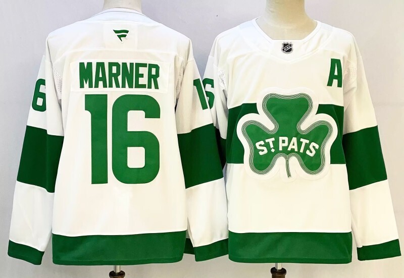 Men's Toronto Maple Leafs Fanatics Mitchell Marner #16 Fanatics White St. Patricks Alternate Jersey