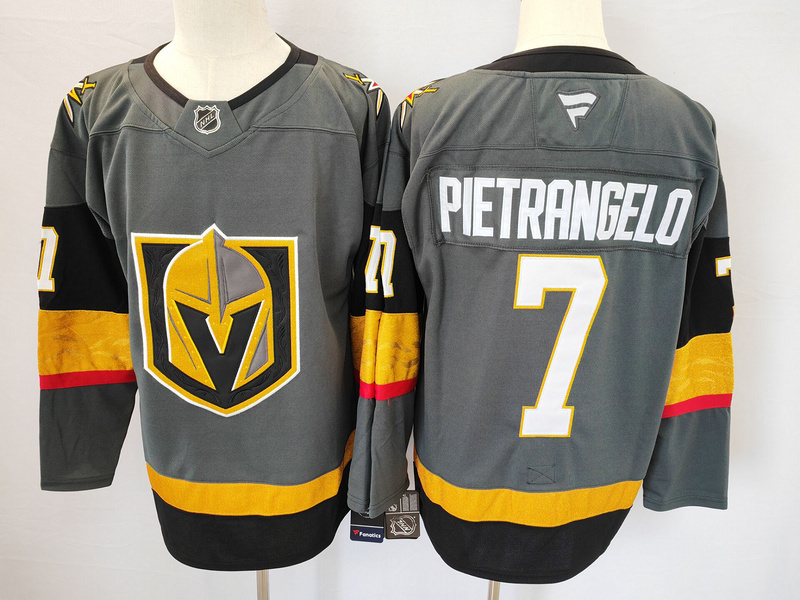 Men's Vegas Golden Knights Alex Pietrangelo #7 Fanatics Gray Player Jersey
