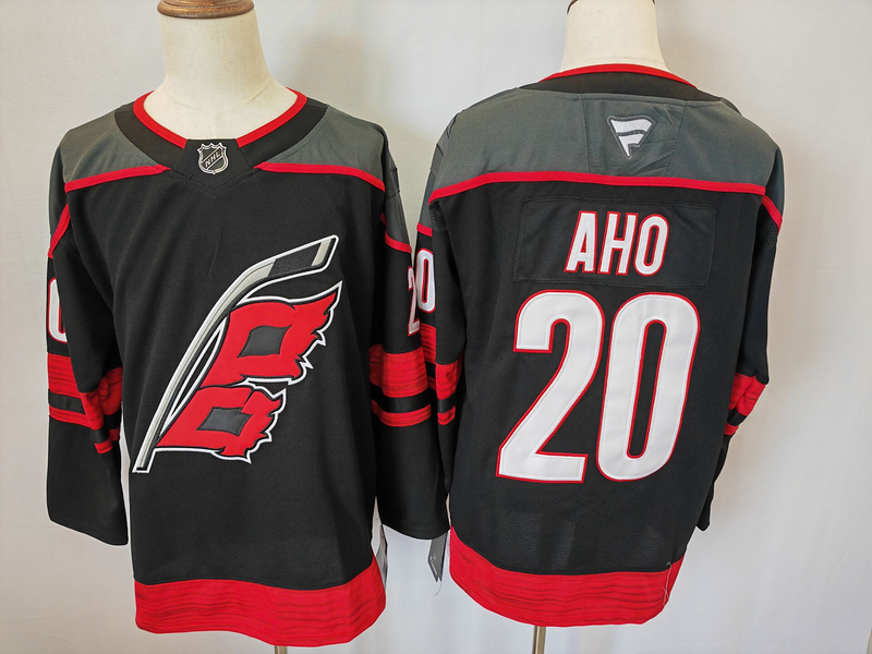 Men's Carolina Hurricanes Sebastian Aho #20 Fanatics Black Jersey