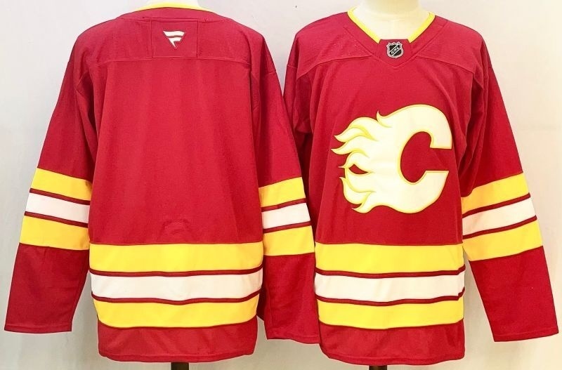 Men's Calgary Flames Fanatics Red Player Blank Jersey