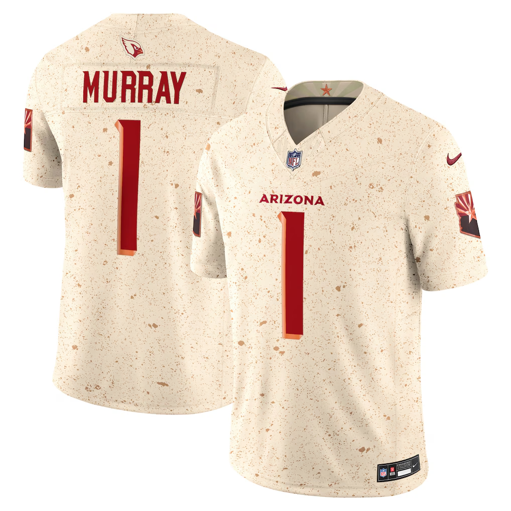 Men's Arizona Cardinals Kyler Murray #1 Natural 2025 Rivalries Collection Limited Jersey