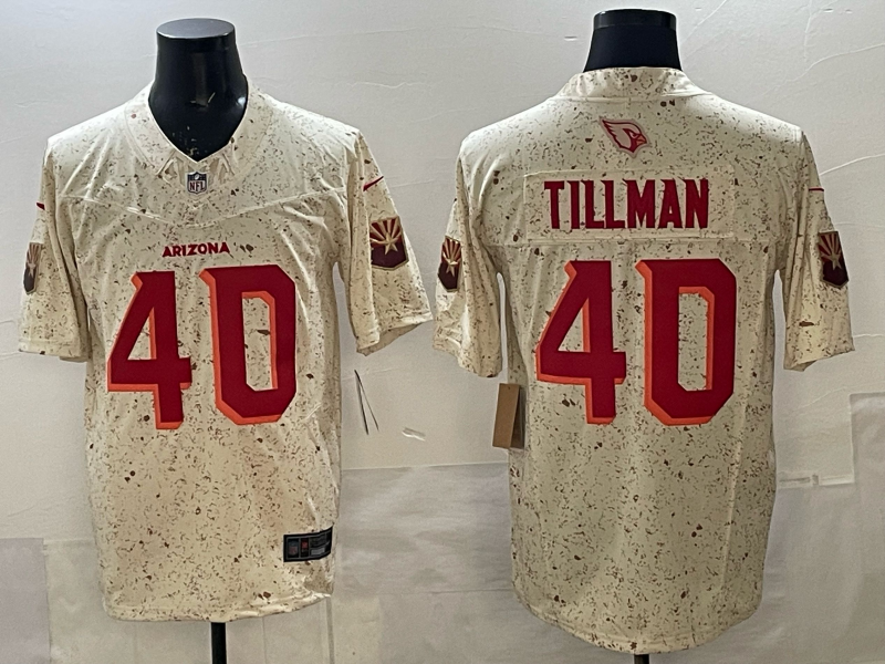 Men's Arizona Cardinals Pat Tillman #40 Natural 2025 Rivalries Collection Limited Jersey