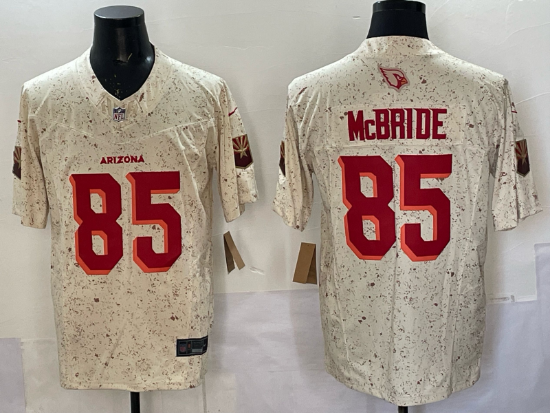 Men's Arizona Cardinals Trey McBride #85 Natural 2025 Rivalries Collection Limited Jersey