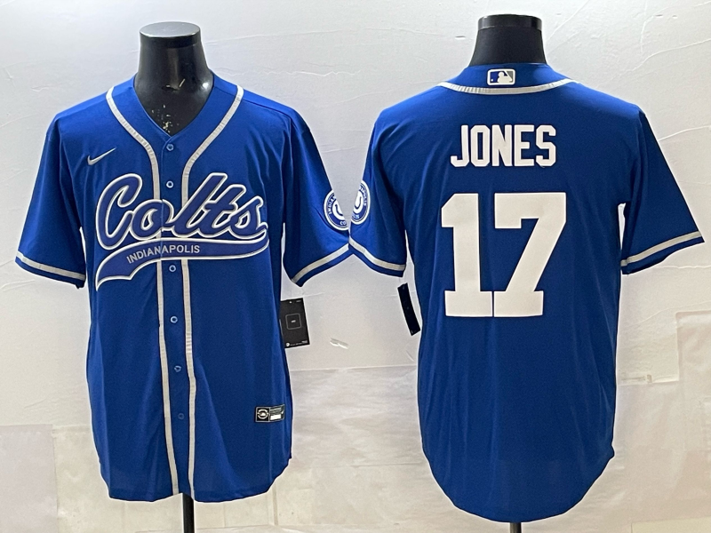 Men's Indianapolis Colts Daniel Jones #17 Royal Player Game Jersey