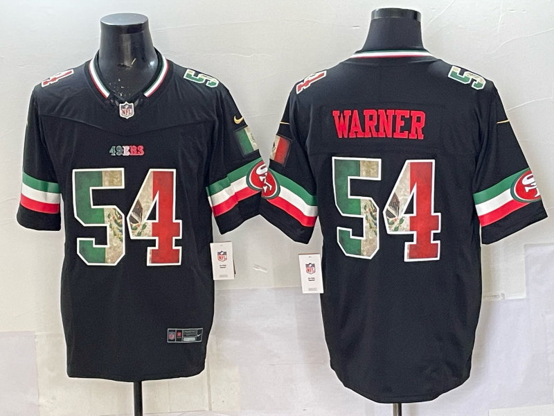 Men's San Francisco 49ers Fred Warner #54 Black Retired Player Jersey