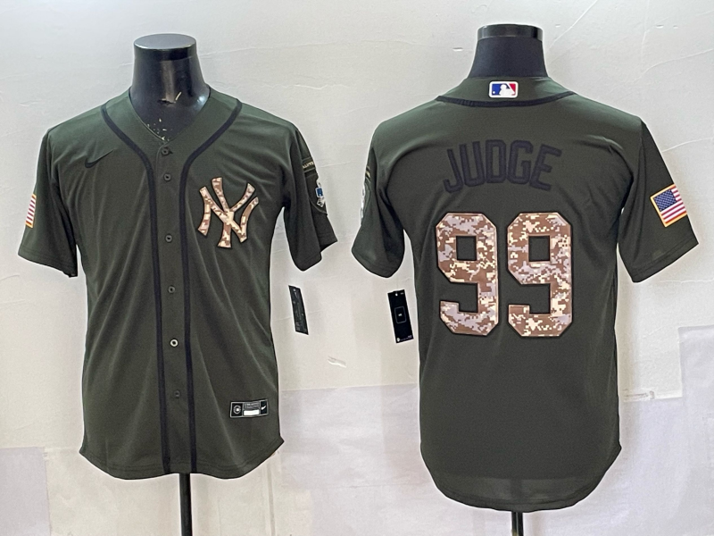 Men's New York Yankees Aaron Judge #99 Green Replica Player Jersey
