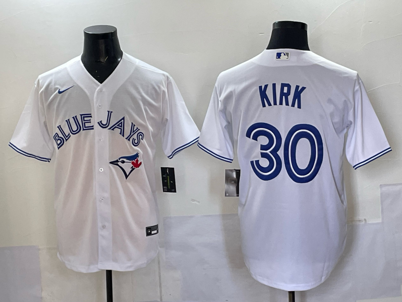 Men's Toronto Blue Jays Alejandro Kirk #30 White Home Replica Jersey