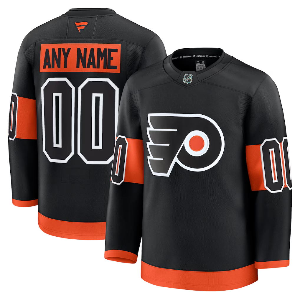Men's Philadelphia Flyers Fanatics Black Alternate Premium Custom Jersey