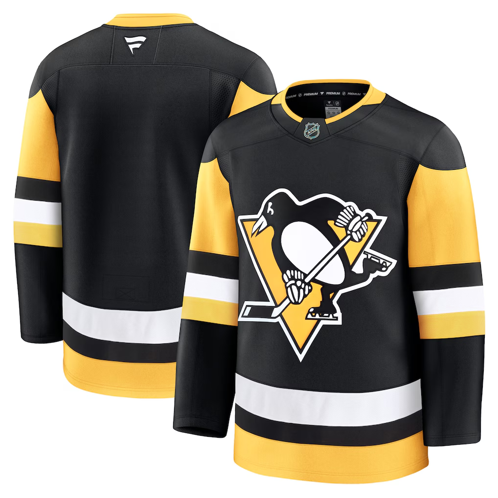 Men's Pittsburgh Penguins Fanatics Black Home Premium Blank Jersey