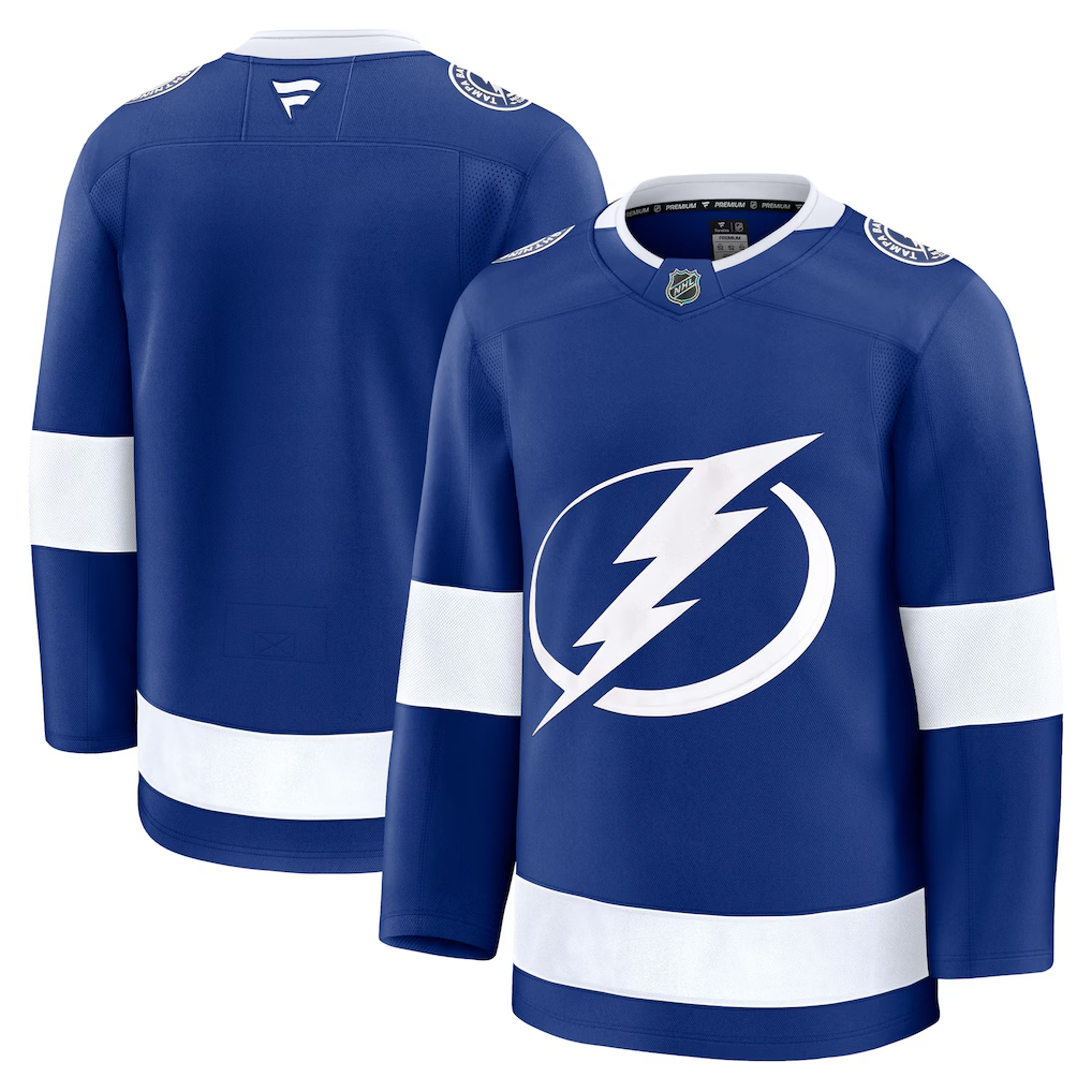 Men's Tampa Bay Lightning Fanatics Blue Home Premium Blank Jersey
