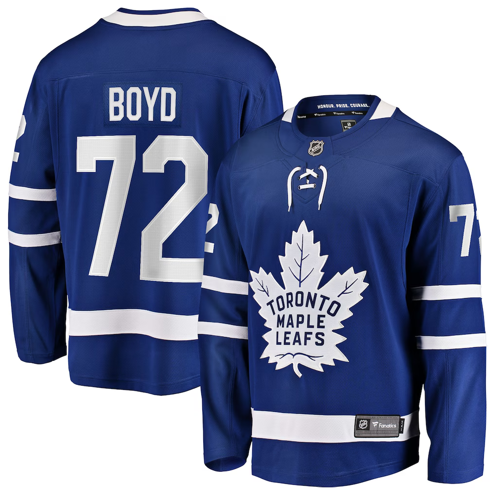 Men's Toronto Maple Leafs Travis Boyd #72 Fanatics Blue Home Breakaway Jersey