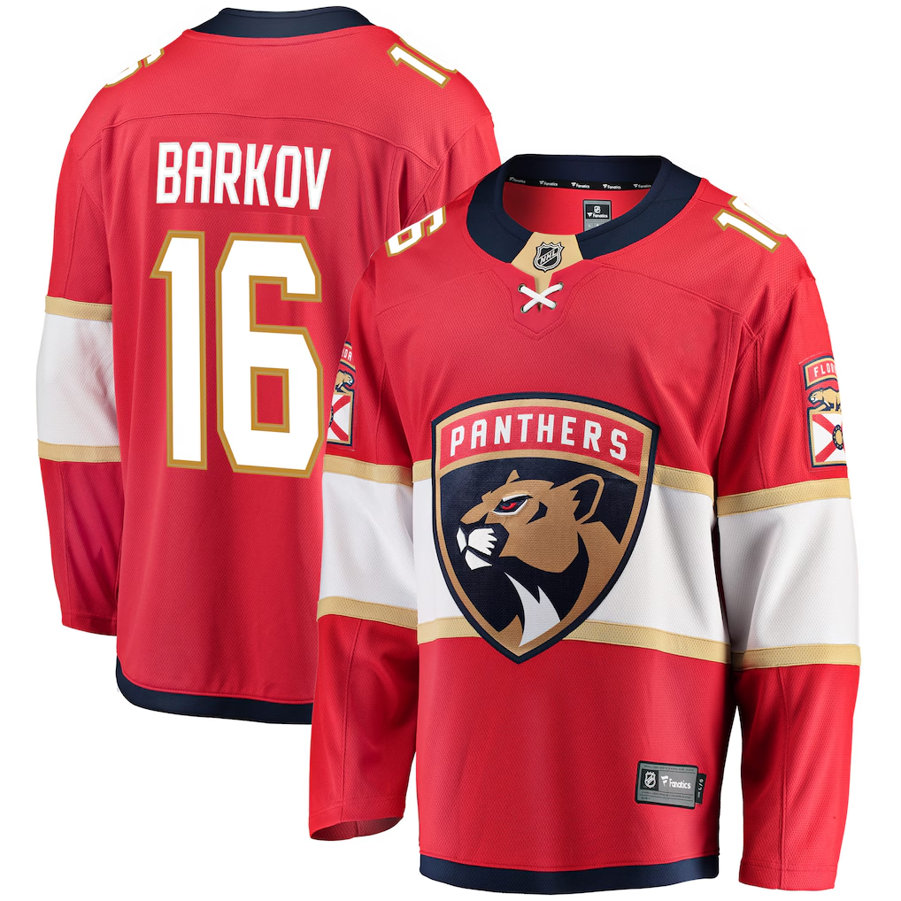 Men's Florida Panthers Aleksander Barkov #16 Fanatics Red Player Jersey