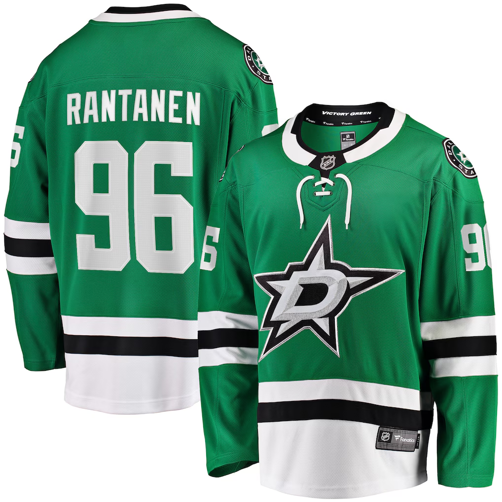 Men's Dallas Stars Mikko Rantanen #96 Fanatics Kelly Green Home Breakaway Jersey
