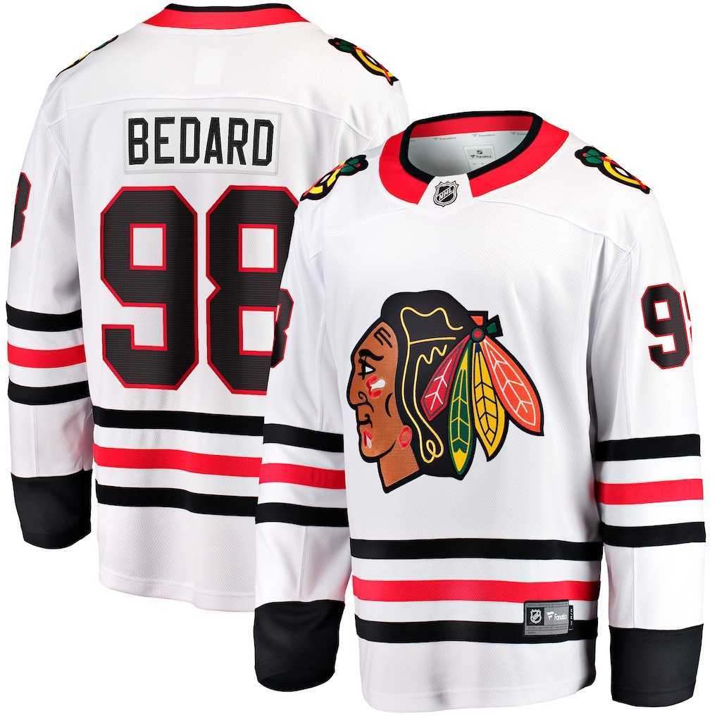 Men's Chicago Blackhawks Connor Bedard #98 Fanatics White Breakaway Jersey