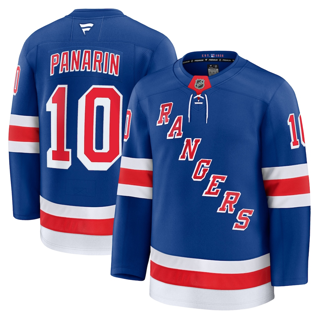 Men's New York Rangers Artemi Panarin #10 Fanatics Blue Home Premium Jersey