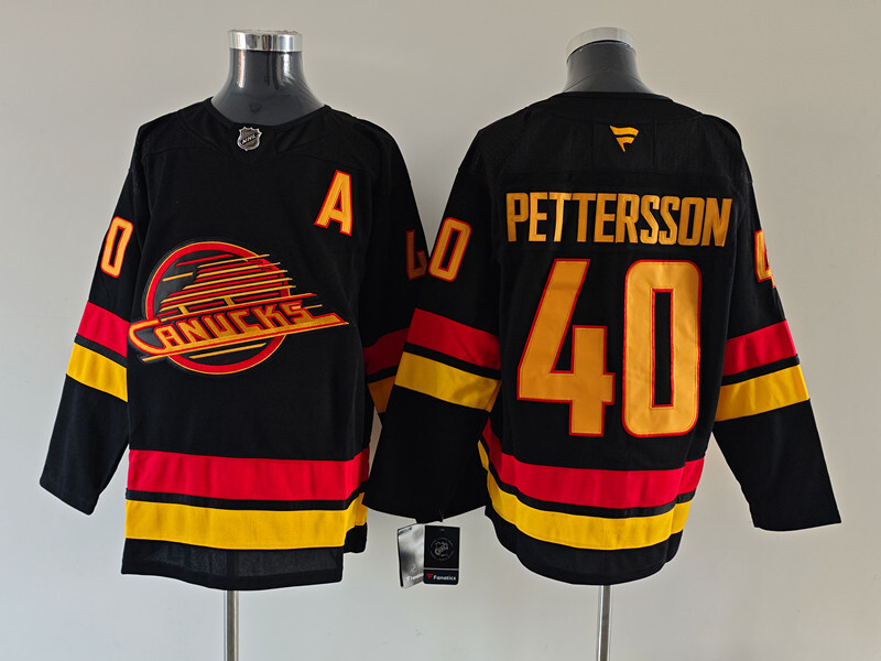 Men's Vancouver Canucks Elias Pettersson #40 Fanatics Black Alternate Premium Player Jersey