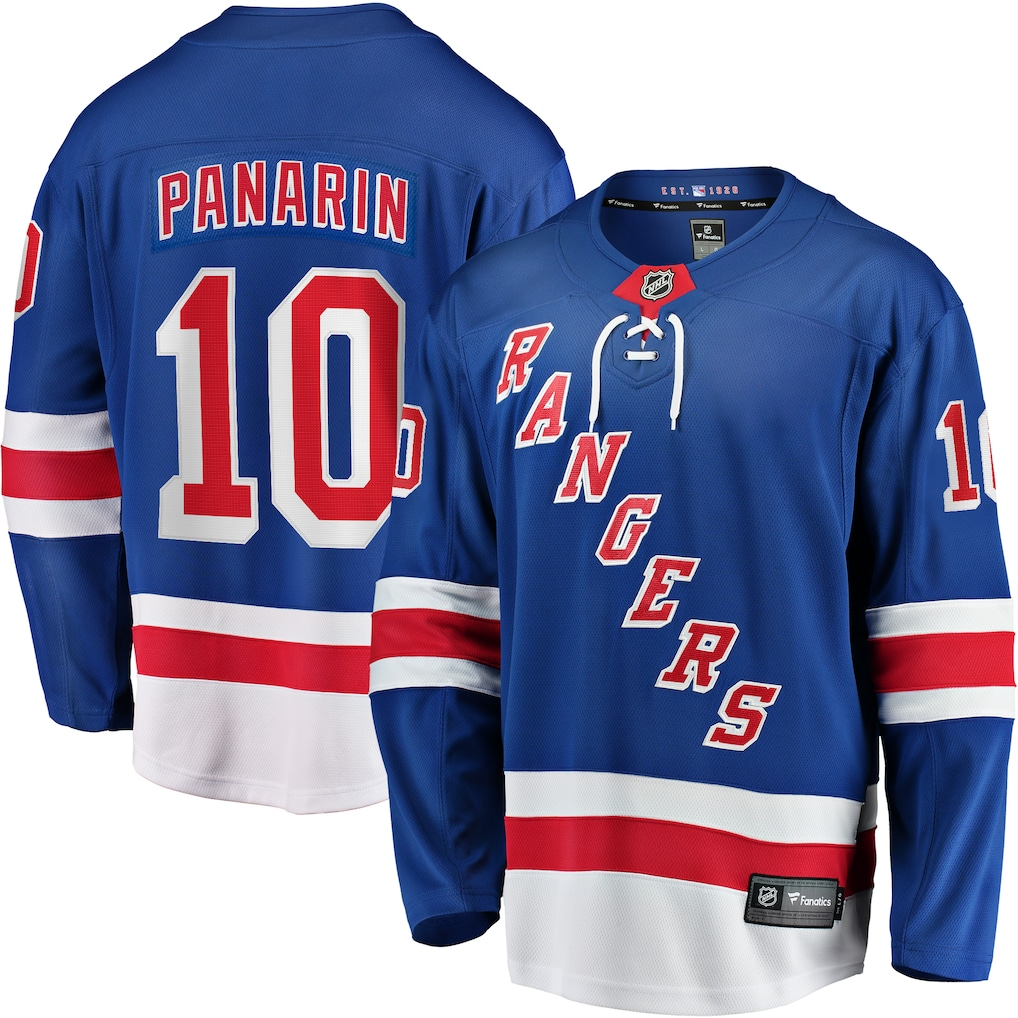 Men's New York Rangers Artemi Panarin #10 Fanatics Blue Game Jersey