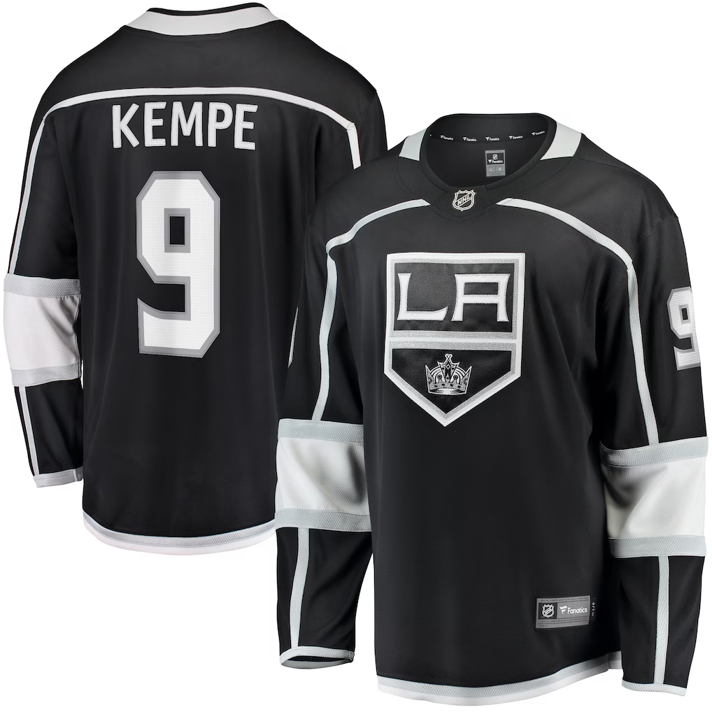 Men's Los Angeles Kings Adrian Kempe #9 Fanatics Black Home Breakaway Player Jersey