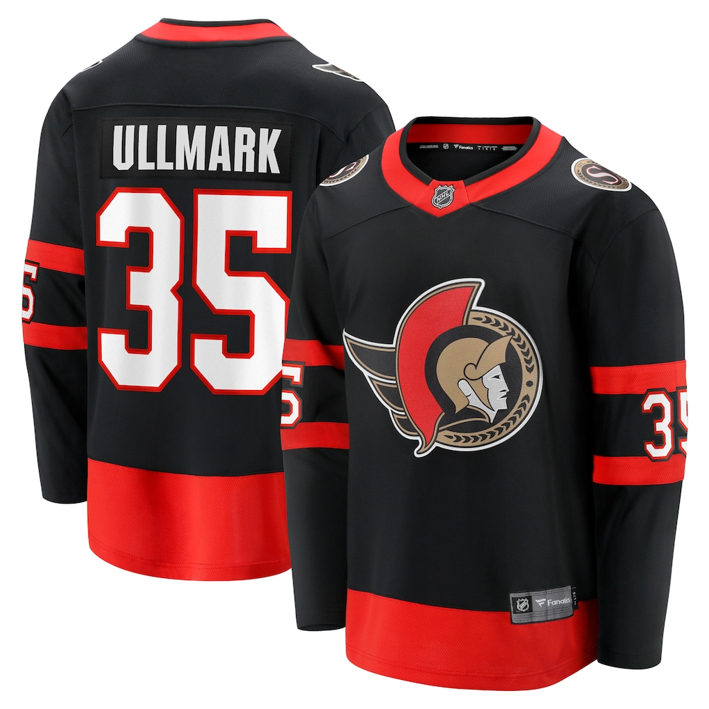 Men's Ottawa Senators Linus Ullmark #35 Fanatics Black Home Breakaway Player Jersey