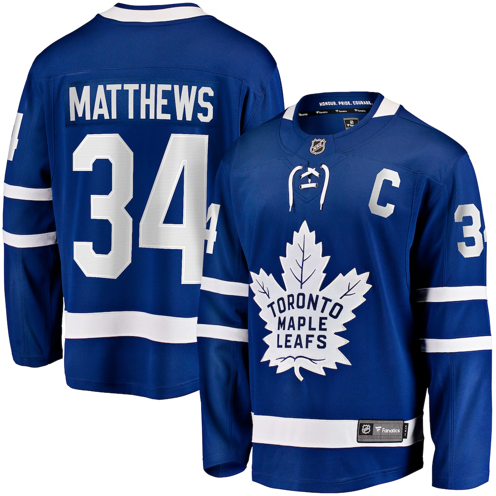 Men's Toronto Maple Leafs Auston Matthews #34 Fanatics Blue Game Jersey
