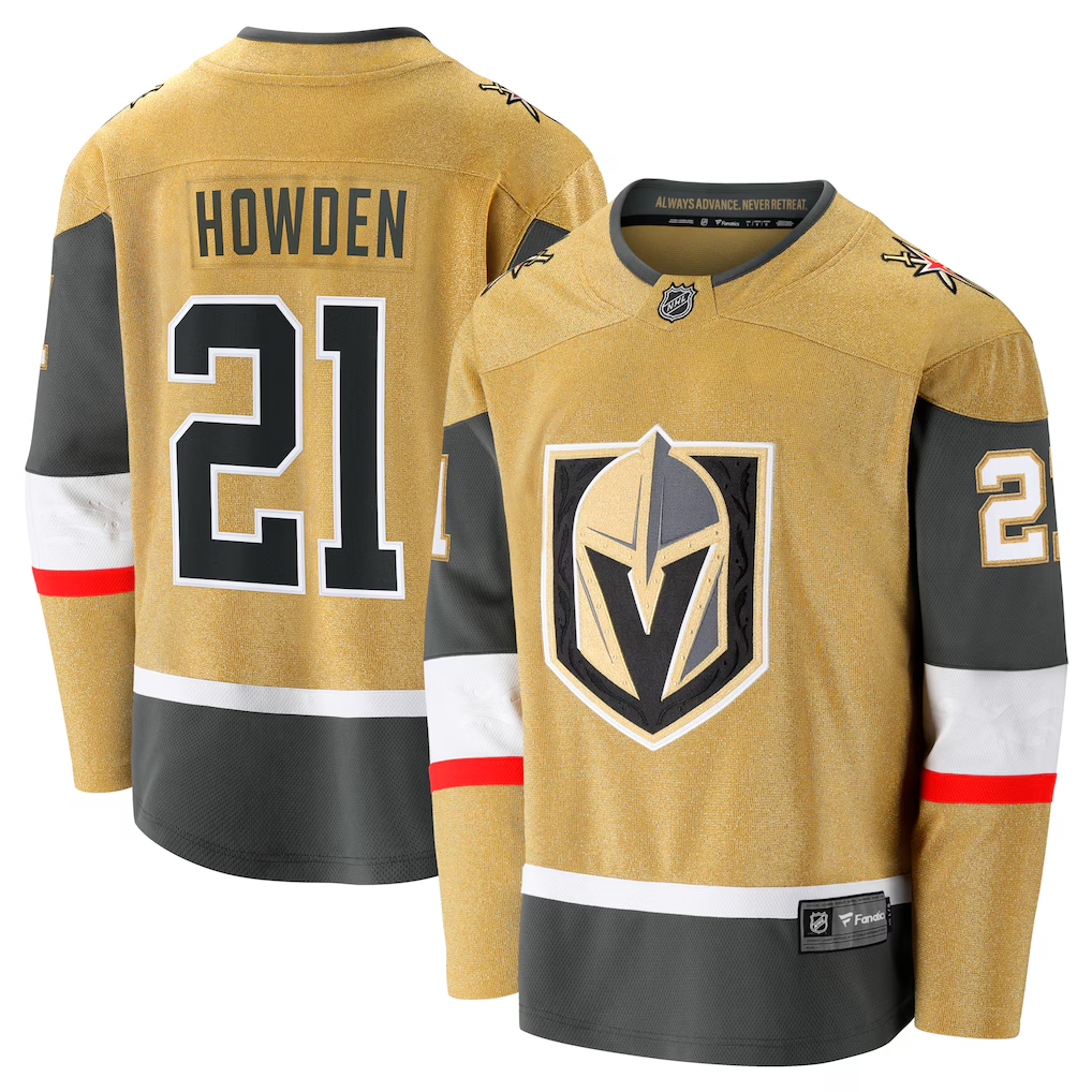 Men's Vegas Golden Knights Brett Howden #21 Fanatics Gold Home Breakaway Player Jersey