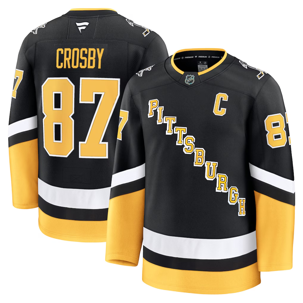 Men's Pittsburgh Penguins Sidney Crosby #87 Fanatics Black Alternate Premium Player Jersey
