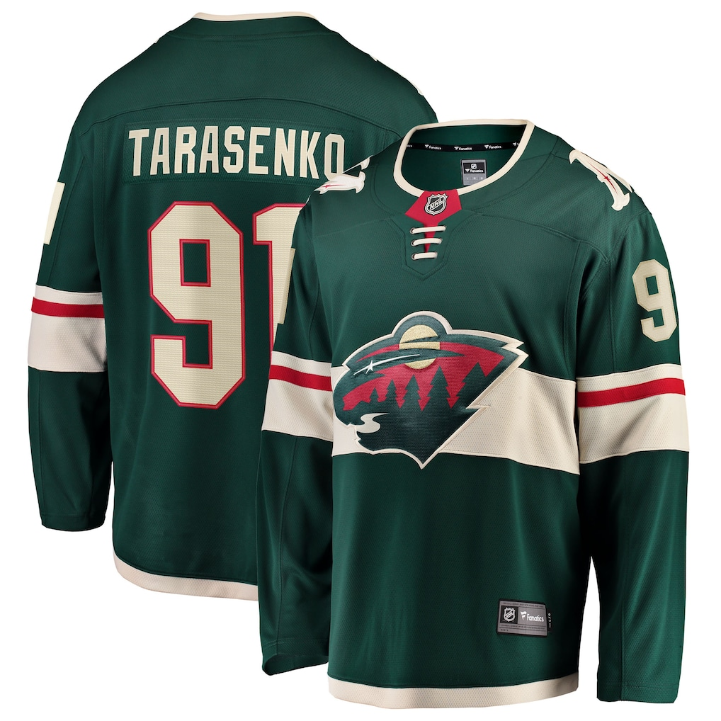 Men's Minnesota Wild Vladimir Tarasenko #91 Fanatics Green Home Breakaway Jersey