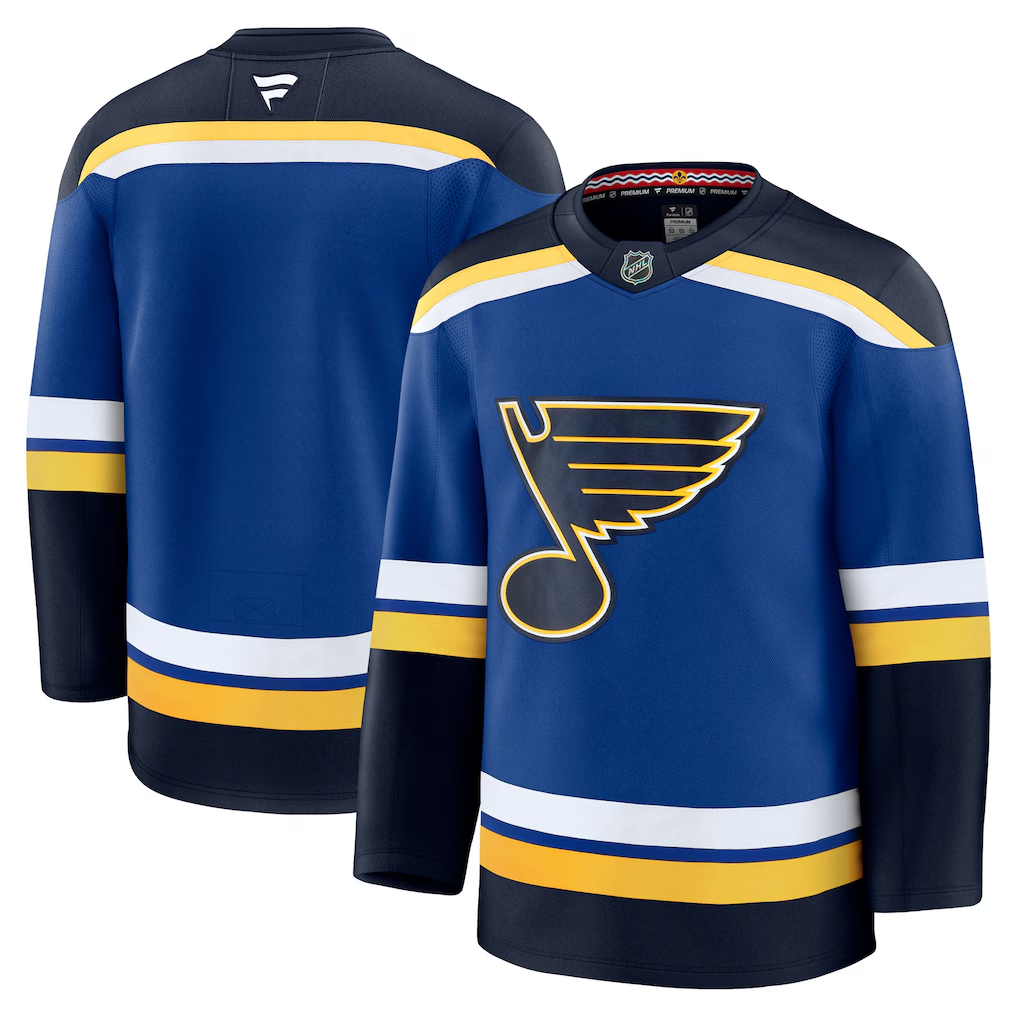 Men's St. Louis Blues Fanatics Blue Home Premium Blank Jersey