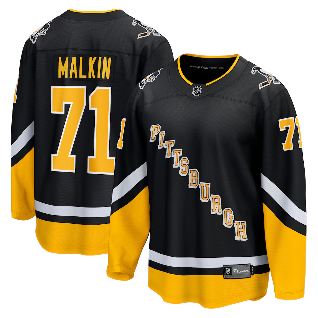 Men's Pittsburgh Penguins Evgeni Malkin #71 Fanatics Black Alternate Premium Jersey