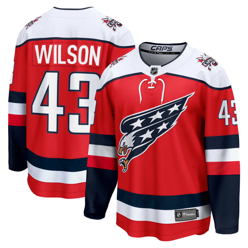 Men's Washington Capitals Tom Wilson #43 Fanatics Red Alternate Breakaway Player Jersey