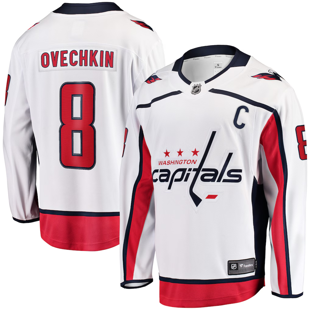 Men's Washington Capitals Alexander Ovechkin #8 Fanatics White Breakaway Jersey